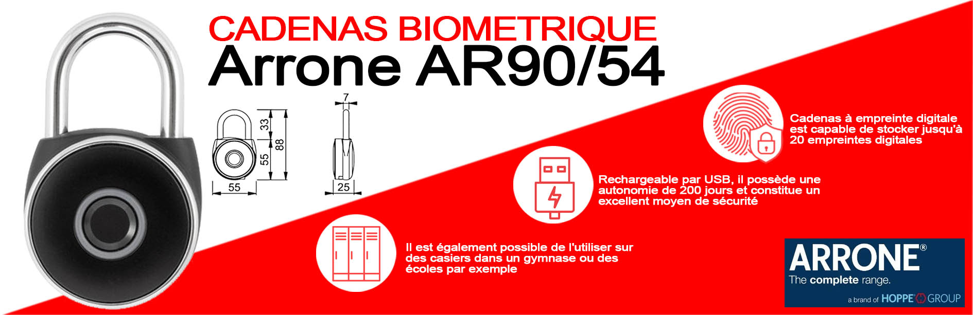 Cadenas Biométrique